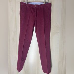 Polo Ralph Lauren stretch slim fit chino pants, red carpet‎ wine color, sz 33/30